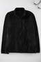 Büyük Beden Siyah Regular/Normal Kesim Dik Yaka Anti-pilling Polar Sweatshirt TMNAW25AO00020 - 6