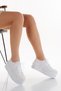 Women's White Linen Pearl Embroidered Wedding Dress Shoes - 3