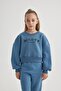 Girl's Thick Fabric Soft Fleece Sweatshirt and Sweatpants 2-Piece Set B5644A823Wn - 3