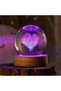Crystal Glass Ball 3D Dimensional Colorful USB Wooden Base Decorative Special Souvenirs Ornament Trinket Lamp Set - 4