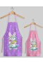 Ays Home Lilac Powder Heart Mother Daughter Kitchen Apron Set - 2