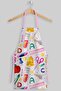 Ays Home Ruler Pattern Fabric Kids Kindergarten Activity Painting Apron (Suitable for 5 to 7 Years) - 2