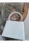 Women's Satin Silver Evening Dress Clutch Chain Strap Hand Wedding Engagement Night Shoulder Bag - 2