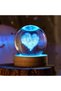 Crystal Glass Ball 3D Dimensional Colorful USB Wooden Base Decorative Special Souvenirs Ornament Trinket Lamp Set - 5