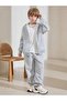 Girl/Boy 3-Piece Set Gray Unprinted Tracksuit Set - 5