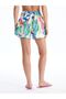 Patterned Women's Swim Shorts with Elastic Waistband - 4
