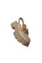 Leather butterfly woven platform Sandals