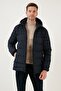 Water Repellent Slim Fit Cold and Wind Resistant Hooded Puffer Coat Men'S COAT 649005 - 6