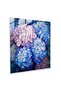 Hydrengea Mosaic Glass Print - Hydrangea, Hydrangea, Pixelated Composition, Glass Wall Art