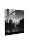 Gray Cityscape Dusk Glass Print - Grey, Glass Wall Art, Illustration, Modern Art