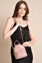 Merida Small Size Women's Powder Shoulder Bag with Strap, Zipper Compartment and Card Holder - 2