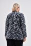 Black Gray Leopard Mom Cardigan Fleece - 4