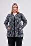 Black Gray Leopard Mom Cardigan Fleece - 3