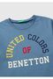 Boy's Aviator Blue Front Logo Printed Crew Neck Long Sleeve T-Shirt - 3