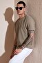 Men's T Shirt - Cotton, Relaxed Fit, Buttoned, Crew Neck5902737 - 2