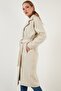 Oversize Belted Pocketed Winter Coat Coat 42190454 - 3