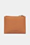 2805 Genuine Real Leather Zippered Women's Wallet Flother Brown - 2