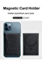 Magnetic 5 Compartment Standable Faux Leather Card Holder with Magsafe Feature