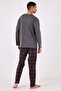 Plaid Cotton Regular Fit Long Sleeve Pajama Set Men's Pajama Set6572005 - 5