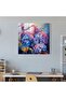 Dynamic Hydrengea Glass Print - Hydrengea, Wall Decoration, Modern Art, Motion - 3