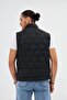 Men's Onion Pattern Quilted Black vest - 7