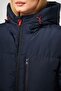 Women's Navy Fiber Hooded Windproof Puffer Winter Coat - 3