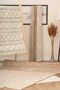 Ria Viscose Woven Carpet Curly Plush Post Non-Slip Base Washable Light Cream Entrance Carpet 1510 - 8