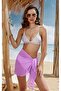 Lilac Tulle Pareo - Waist Tied - 3