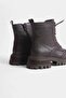 Brown Lace-Up Side Zipper Boots Women's Boots - 4