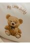 Ecru Teddy Bear Printed Baby Duvet Cover Set 100% Cotton 100X150 - 6