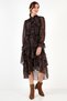 Regular Fit Collar Detailed Flounce Chiffon Midi Dress DRESS 611EL1448 - 4