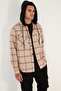 Plaid Regular Fit Removable Hooded Winter Shirt Men's SHIRT CF24W126985 - 5