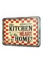 Glass cutting board and presentation plate with my kitchen heart design, 20x30cm - 5