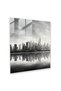 Gray City Skyline Photo Glass Print - Gray, Glass Art, Glass Print, Architecture