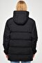 Women's Black Fiber Hooded Windproof Puffer Winter Jacket - 7