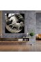 Engraved Glass Painting - Complex Unicorn - Unicorn, Wall Decoration, Lines, Engraving - 3