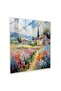 Blooming Village Landscape Glass Painting - Village, Modern Art, Glass Art, Wall Decoration