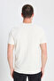 Relaxed Fit Regular Cut Crew Neck 100% Cotton Off-White T-Shirt - 5