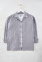 Gri Oversize Fit Apaş Yaka Yazlık Keten Görünümlü Gömlek TMNSS23GO00053 - 14