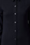 Navy Blue Buttoned Shirt Collar Knitted Dress Tctaw25Eb00101 - 3