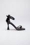 Women's Stone Banded Evening Shoes Black Patent Leather - 4