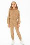 Hooded Long Sleeve Brown Color Girl's Tracksuit Set
