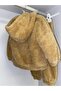 Winter Teddy Bear Patterned Welsoft Luxury Baby Set with Plush Pocket Hood - 5