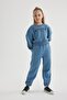 Girl's Thick Fabric Soft Fleece Sweatshirt and Sweatpants 2-Piece Set B5644A823Wn - 2