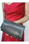 Women's Stoned Platinum Evening Dress Clutch Chain Strap Hand Wedding Engagement Night Shoulder Bag - 3