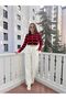 Red Navy Blue Striped Short Cardigan - 5