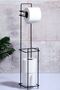 Quality Black Replacement WC Bathroom Shower Toilet Paper Holder Square Paper Holder - 2