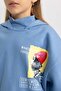 Girls Oversize Wide Fit Crew Neck Printed Sweatshirt A6514A823Au - 5
