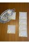 6 Pieces Gardenia Linen Gold Color Double Square Mobile Butterfly Stylish Cocktail Presentation Napkin - 2