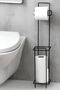 Quality Black Replacement WC Bathroom Shower Toilet Paper Holder Square Paper Holder